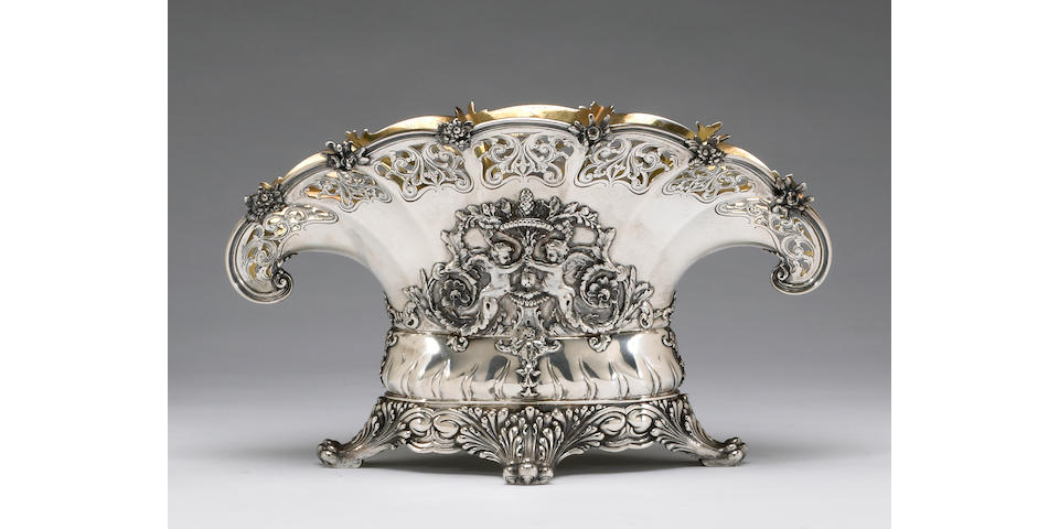 A Sterling Centerpiece Tiffany & Co., New York, NY, circa 1891-1902 #10820, monogrammed on underside: ERB
