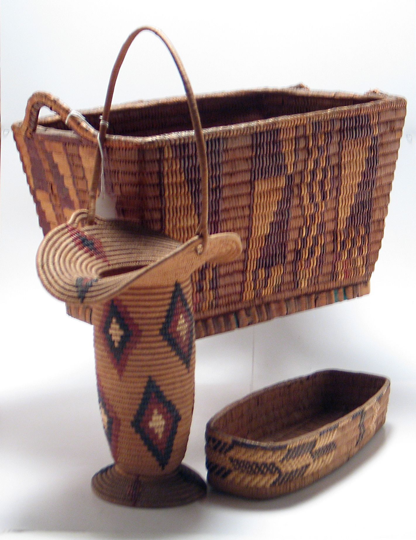 Three Salish baskets
