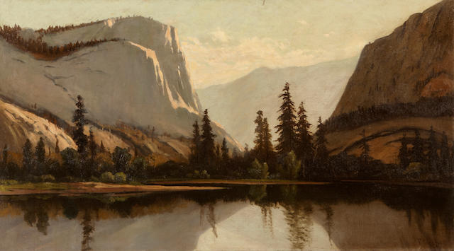 Frederick Ferdinand Schafer (German/American, 1839-1927) Yosemite from the Merced 20 x 36in