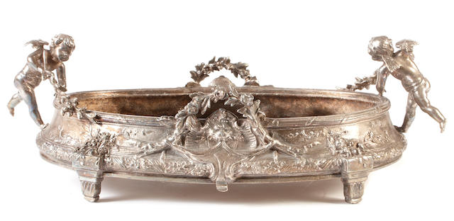 A Belle Epoque silverplated table centerpiece