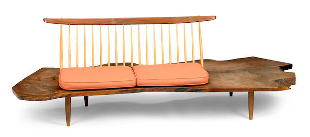 Bonhams George Nakashima American 1905 1990 Conoid Bench With
