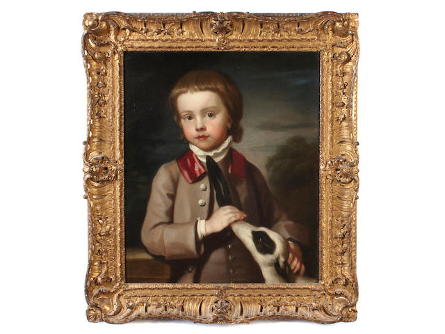 Follower of Nathaniel Hone, RA (Dublin 1718-1784 London) A portrait of a young boy, thought to be Anthony Penruddock 24 x 20in