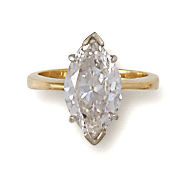 A diamond solitaire ring