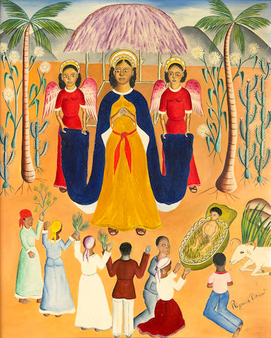 Rigaud Benoit (Haitian, 1911-1986) Nativity, c. 1950 20 x 16in (50.8 x 40.7cm)