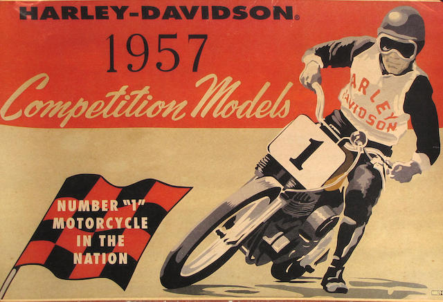 A Harley-Davidson 1957 Competition Models poster,