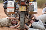Thumbnail of A collection of 32 pictures of Scotsman Ewan McGregor and Englishman Charley Boorman from their Long Way Down motorcycle odyssey, 27 photographs are 22 x 26in, five are 26 x 30in image 1