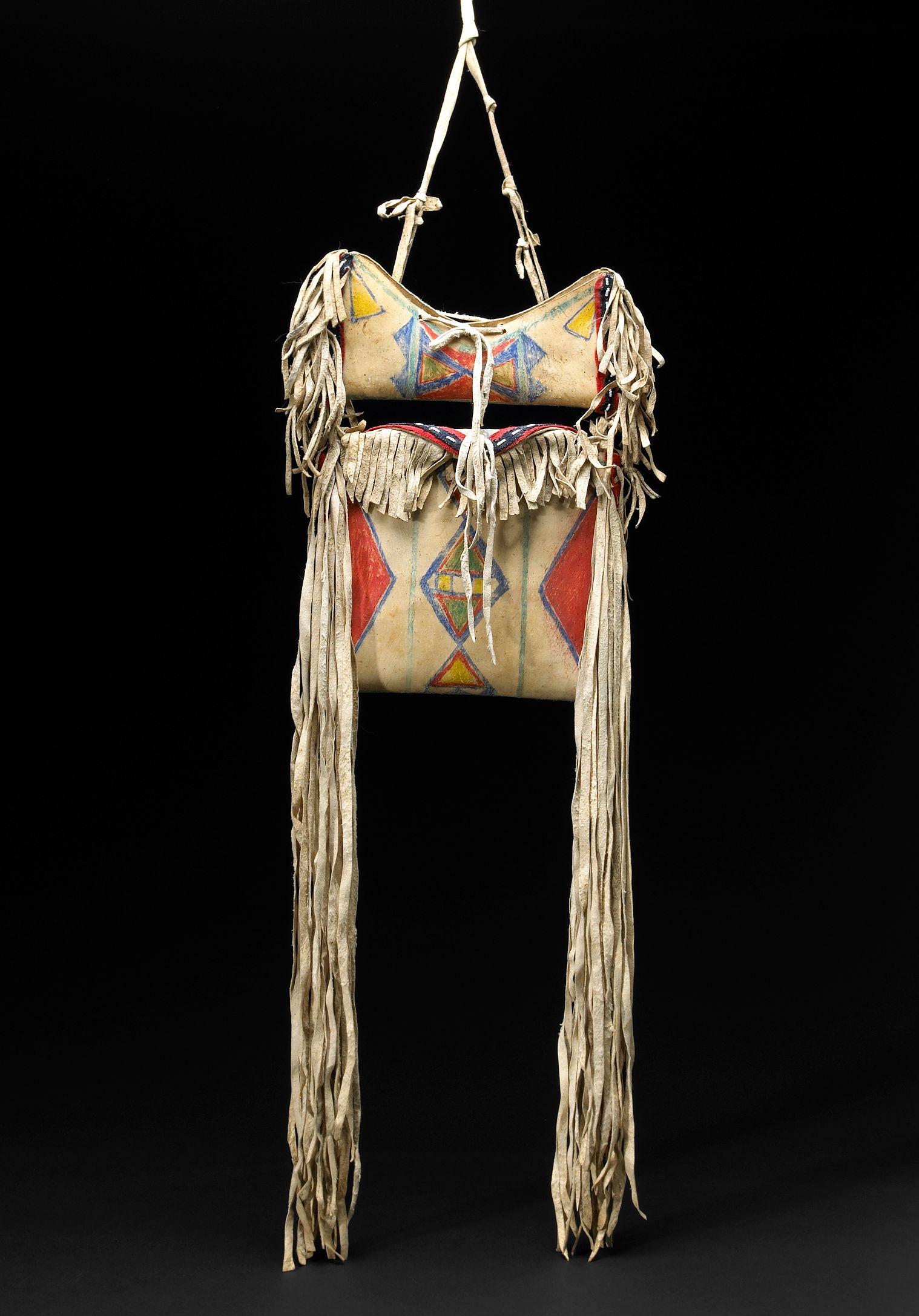 A Crow parfleche double flat case