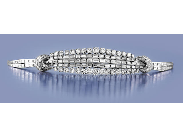 A diamond bracelet, Sterl&#233;,
