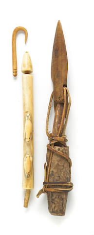 Three Eskimo ivory items