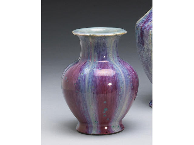 A flamb&#233; glazed stoneware vase Daoguang Mark