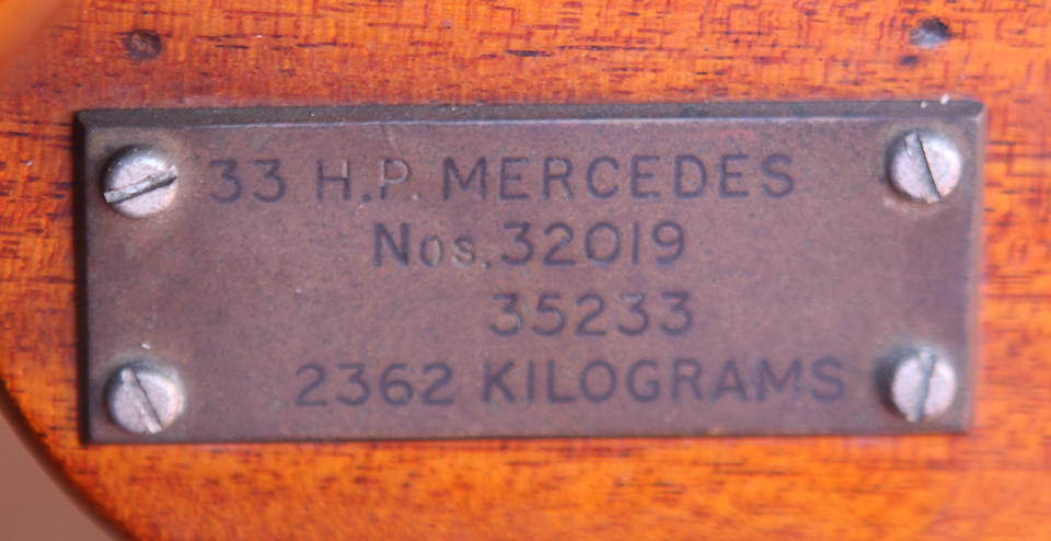 1927 Mercedes-Benz 630 Model K Short-Chassis Convertible  Chassis no. 32019 Engine no. 60434