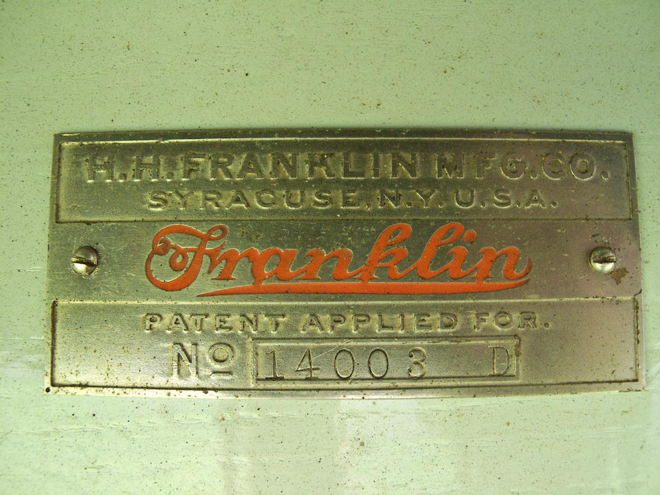 1911 Franklin Model D Torpedo Phaeton  Chassis no. 14003 D Engine no. 15166