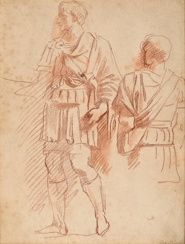Giovanni Battista Cipriani (Italian, 1727-1785) A study of two Roman centurions 10 1/2 x 8 1/2in (26.6 x 21.5cm) unframed