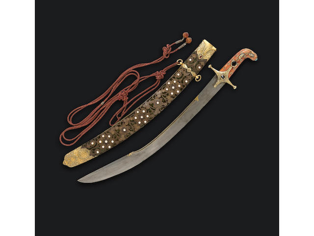 A fine and rare Ottoman court kilij for a young nobleman