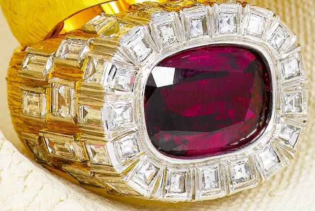 A ruby and diamond ring, Andrew Grima