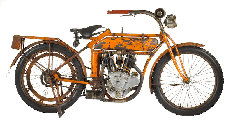 Early American icon, from an important Long Island collection,1913 Flying Merkel Model Seventy Twin Engine no. 8329 image 1