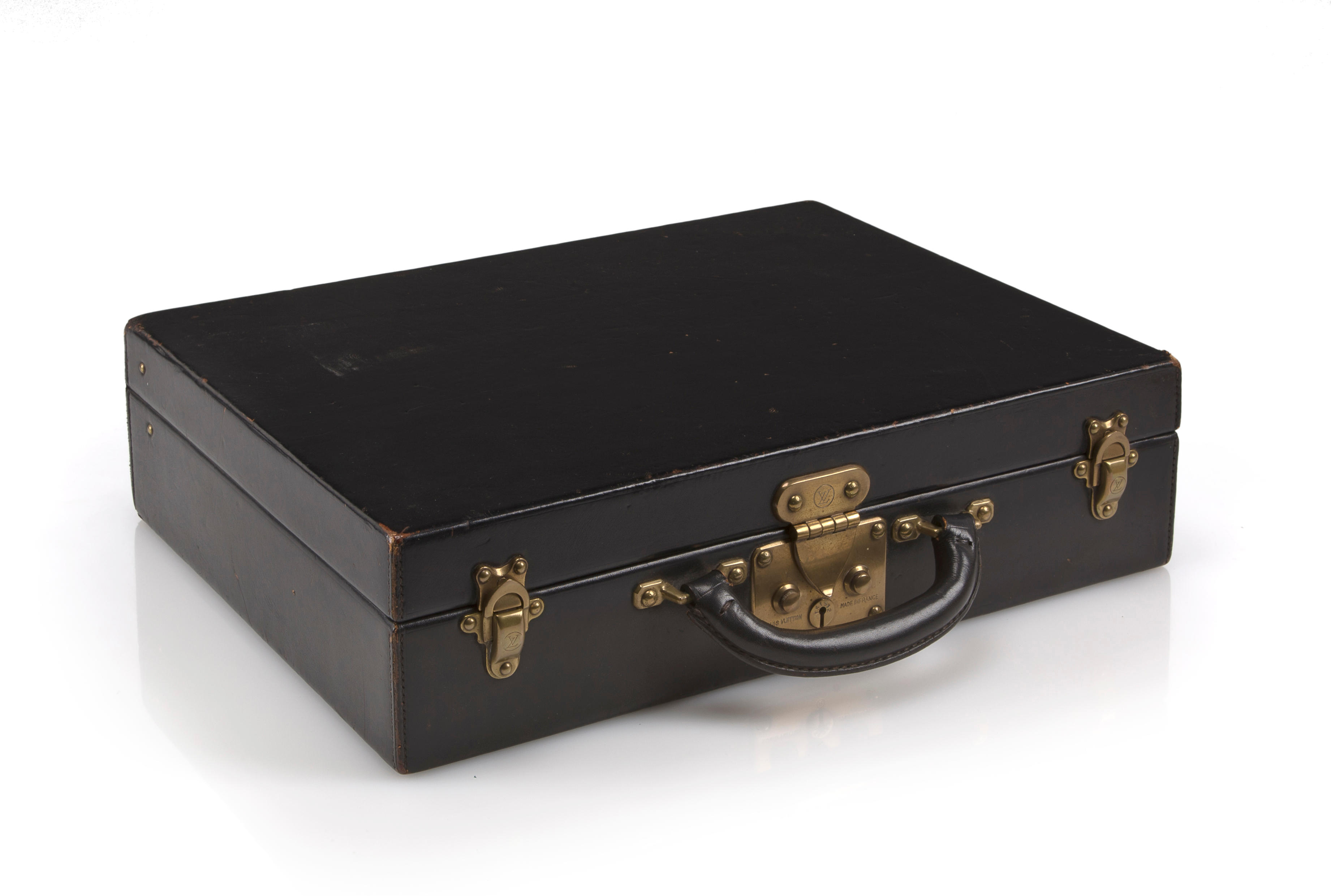 A black leather Louis Vuitton President briefcase Louis Vuitton, Paris...
