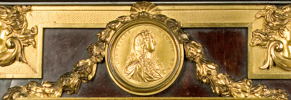 A fine Louis XIV style gilt bronze mounted pewter, brass and tortoiseshell premi&#232;re and contrepartie ebonized meuble d'appui after a model by Andr&#233;-Charles Boulle (1642-1732)  second half 19th century