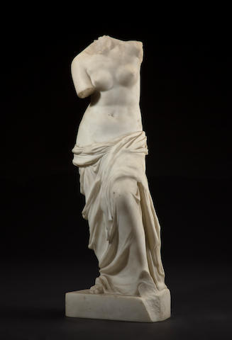 A Carrara marble sculpture of the Aphrodite of Milos 20th century
