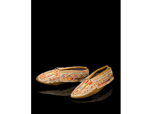 A pair of Iroquois moccasins