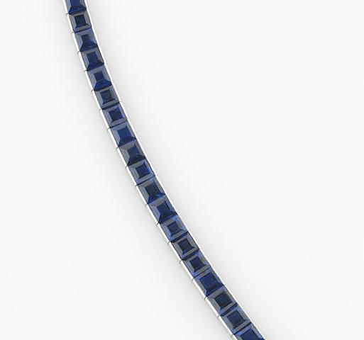 A sapphire line bracelet