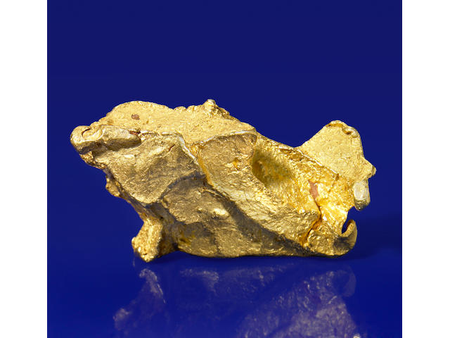 Unusual Native Gold Nugget with Unique Inclusion