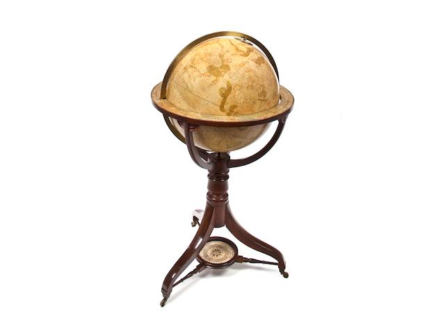 An 18-inch Celestial library floor globe  London, 1816 43 x 24 in. (109.2 x 60.9 cm.) overall dimensions.