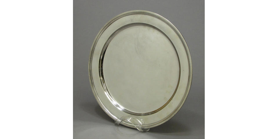 Sterling circular tray by Tiffany & Co.