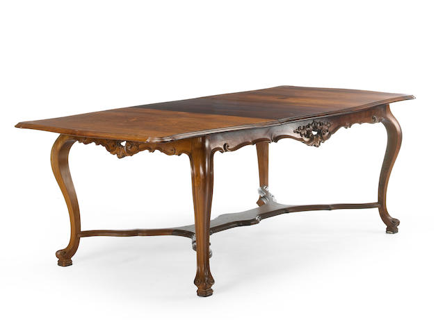A Portuguese Rococo style rosewood suite of dining furnitrue  first quarter 20th century