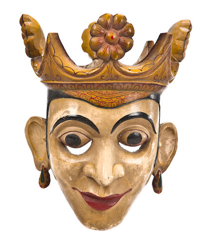 A Javanese painted mask