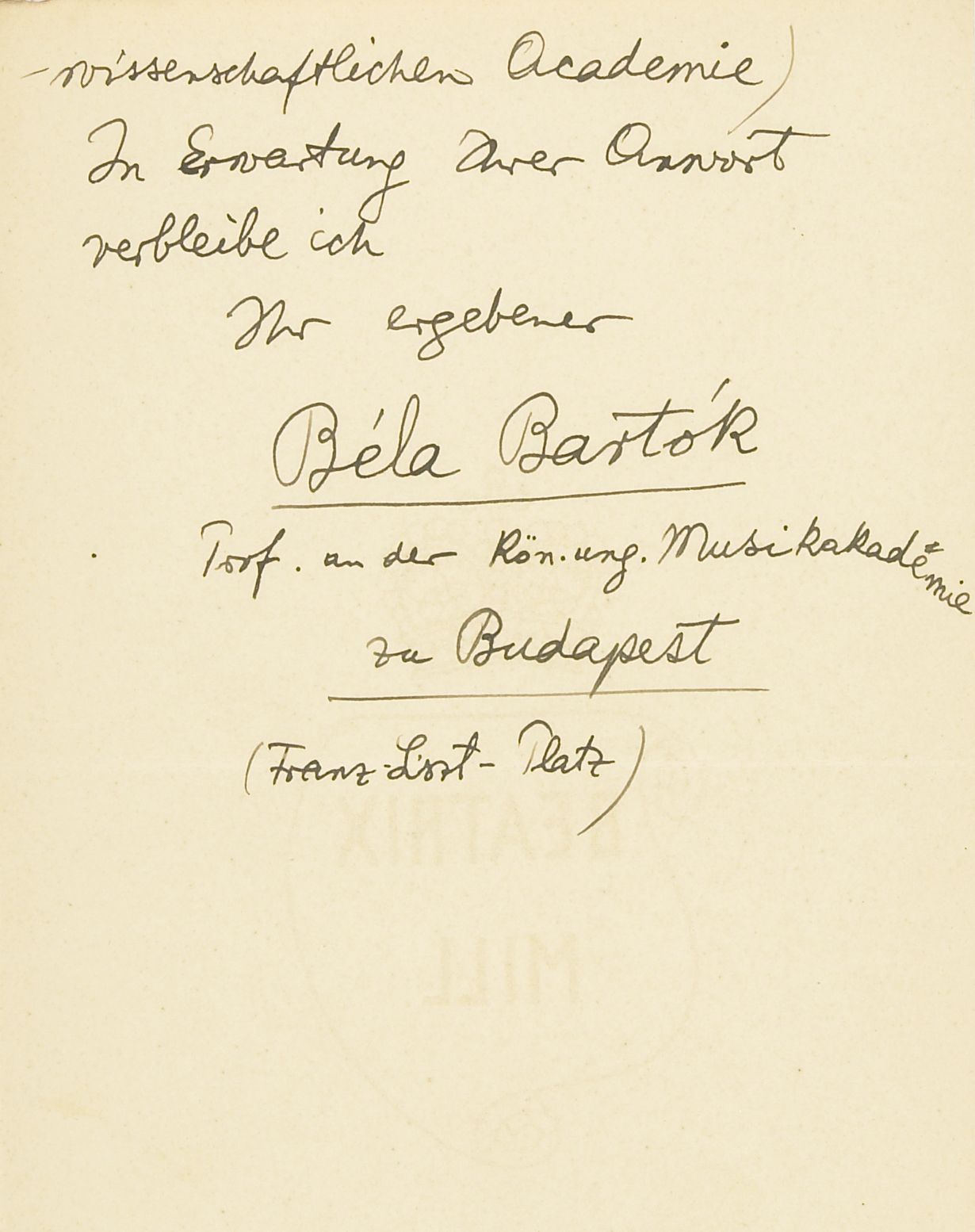 BARTOK, BELA.