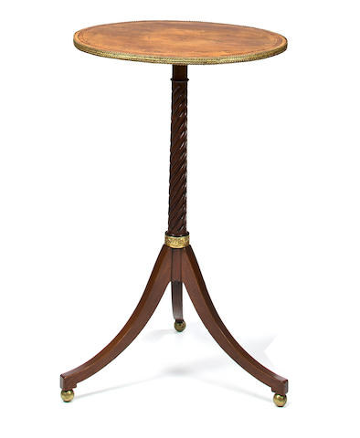 A George III and later rosewood and mahogany tripod table