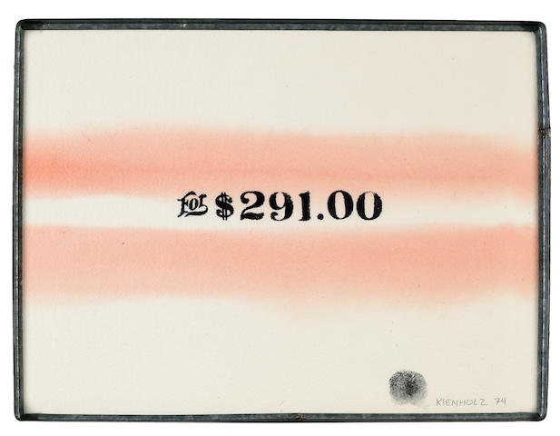 Edward Kienholz (American, 1927-1994) For $291.00, 1974 12 x 16in