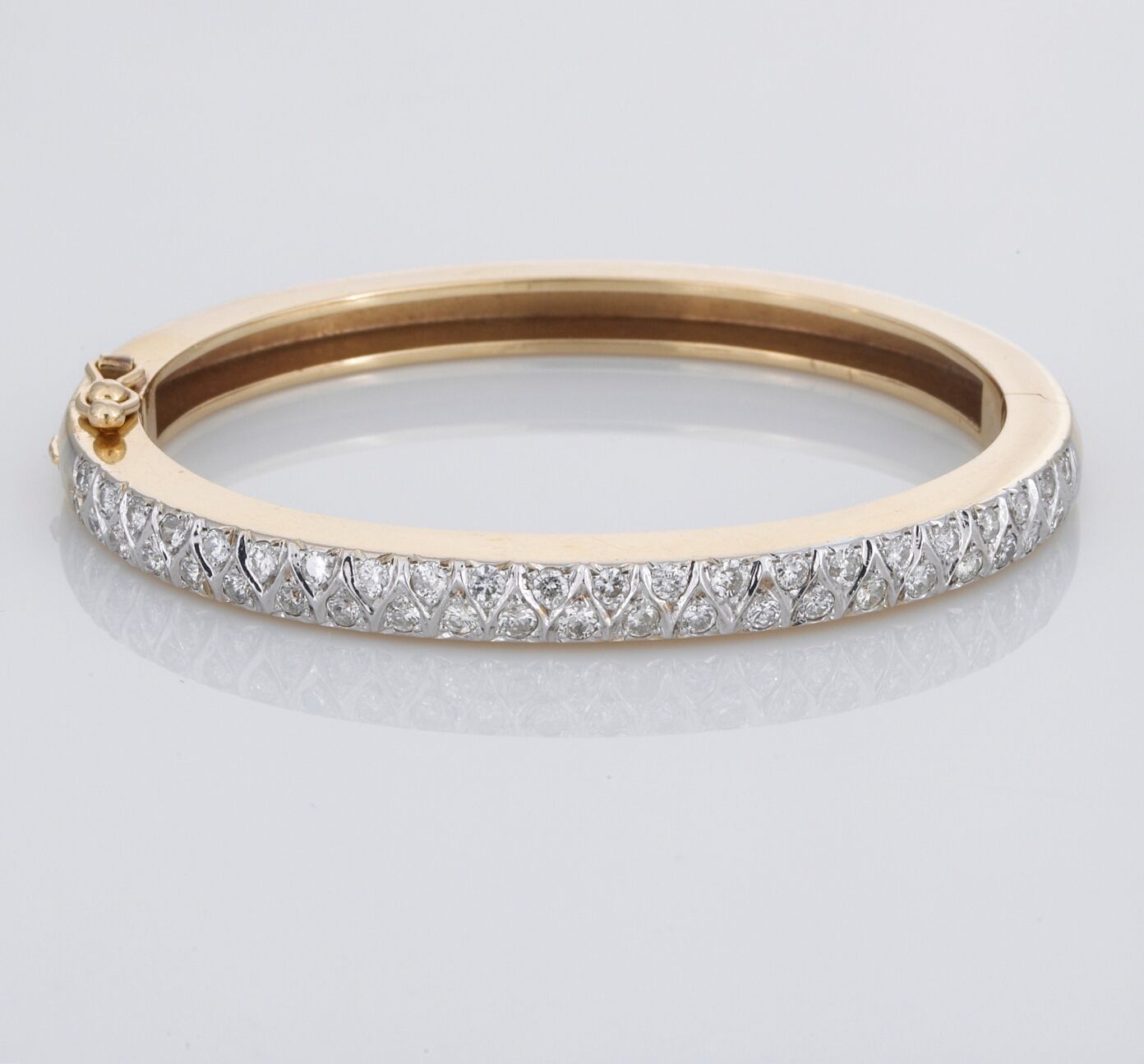 A diamond bangle bracelet