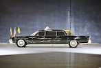 Thumbnail of Prototype Limousine, specifically adapted for Pope Paul VI, and the Chicago parade vehicle for the Apollo 8, 11, 13, and 15 astronauts including Neil Armstrong, Buzz Aldrin, and Jim Lovell,1964 Lincoln Continental Limousine  Chassis no. 4Y82N406266 image 1