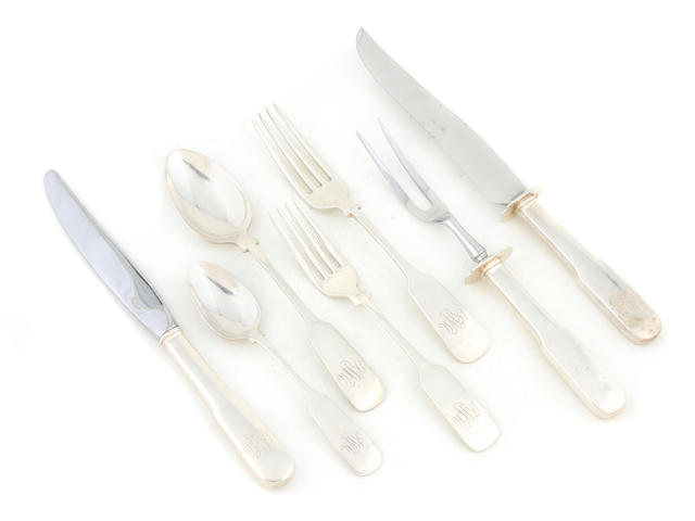 A Gorham sterling silver 'Old English Tipt' flatware service for eighteen 20th century
