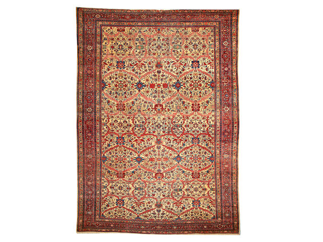 A Fereghan Sarouk carpet Central Persia size approximately 8ft. 7in. x 12ft.