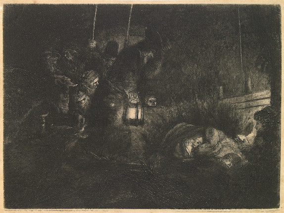 Rembrandt Harmensz van Rijn (Dutch, 1606-1669); The Adoration of the Shepherds A Night Piece; image 1