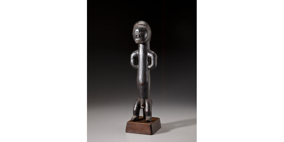 Fang Seated Male Figure from a Reliquary Element, Gabon