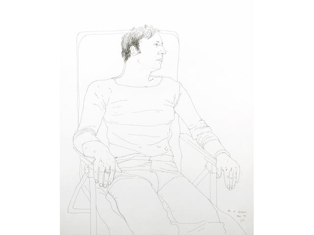 David Hockney (British, born 1937) Mo at Carennac, 1970 17 x 14in