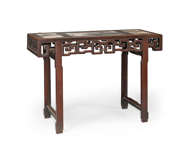 A carved marble top altar table Republic period