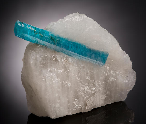 Rare Large Paraiba Tourmaline Crystal in Matrix