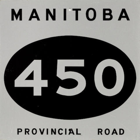A Manitoba, Canada 450 Provincial Road sign,