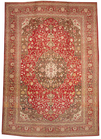 A Tabriz carpet Northwest Persia size approximately 12ft. 8in. x 18ft. 7in.