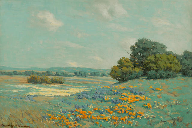 Granville Redmond (American, 1871-1935) California poppy field, 1915 12 x 18in