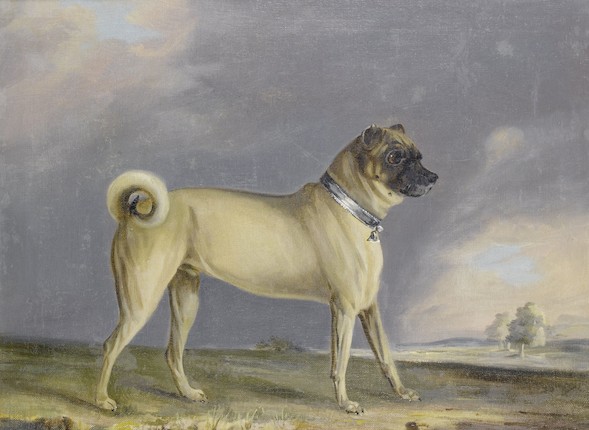 Henry Bernard Chalon (British, 1770-1849) A favourite Pug bitch; A Pug dog, a pair (2) image 1