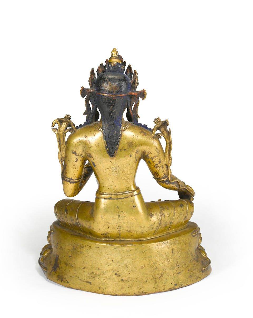 A gilt copper alloy figure Syamatara Tibet, 14th century