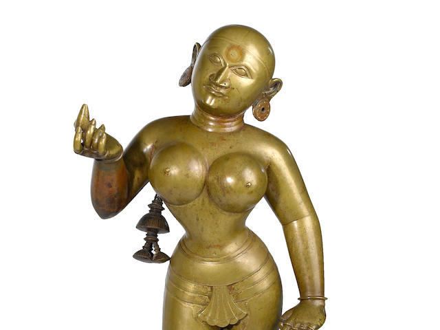 A brass figure of Radha Orissa, circa 16th century