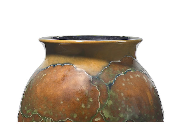 A Moorcroft flamb&#233; glazed earthenware Eventide/Moonlit Blue vase 1923-1929, shape 398