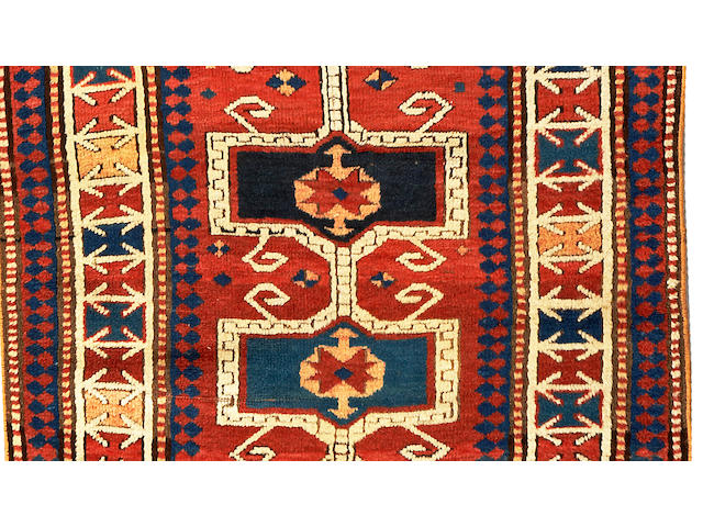 A Kazak rug Caucasus size approximately 3ft. 2in. x 5ft. 3in.